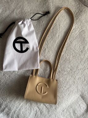 Telfar Mini Shopping Bag in Beige Tan